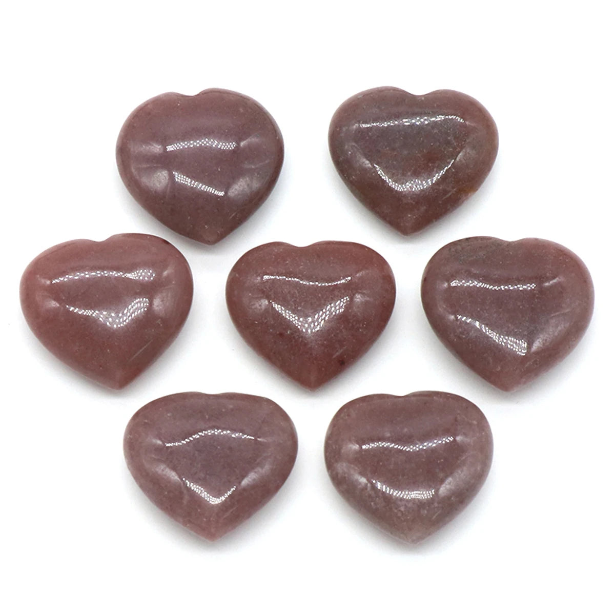 Natural Stone Heart Crystals – Rose Quartz, Amethyst & Gemstone Ornaments