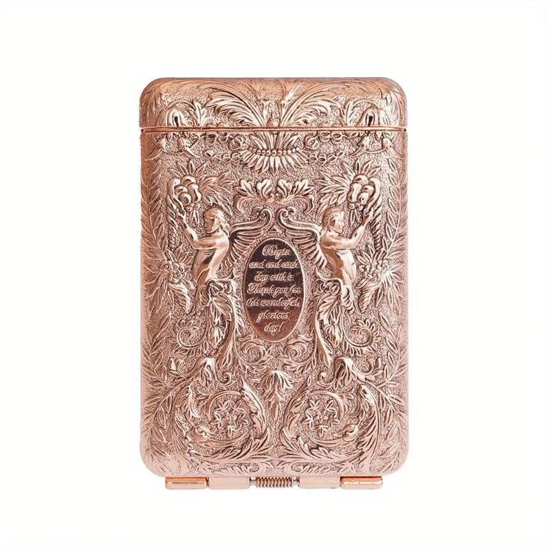 Retro Hand-Carved Metal Storage Case – Portable Pocket Organizer Box