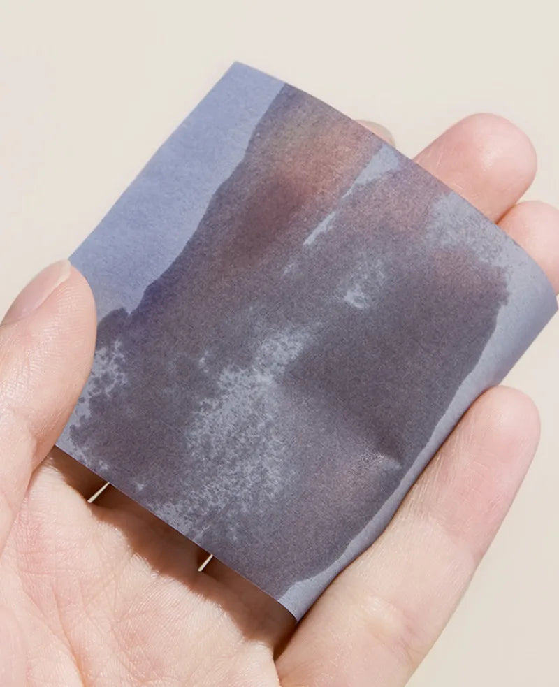 100 Sheets Bamboo Charcoal Oil Absorbing Paper – Portable Powder Puff with Mirror