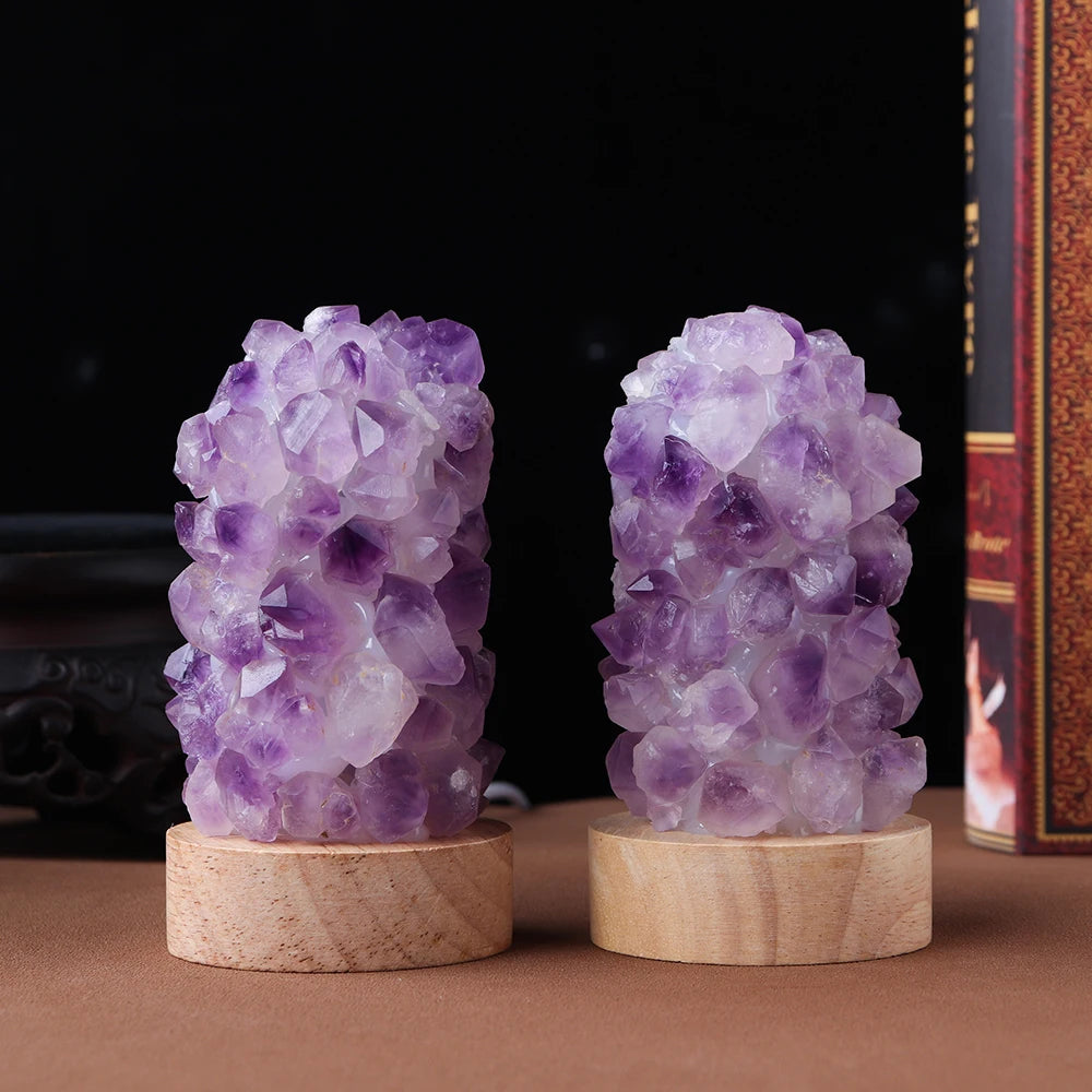 Crystal Wishing Lamp – Natural Amethyst Glow for Calm & Intention