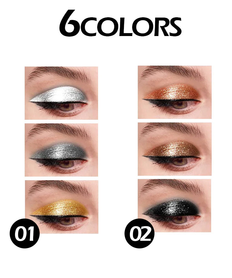Fit Colors 3-Section Liquid Shimmer Eyeshadow Set – Pearl, Diamond & Drama