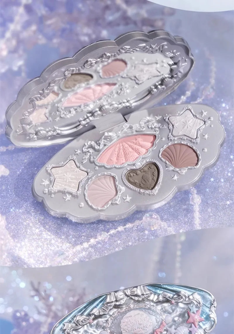 Shell Pearl 6-Color Eyeshadow Palette – Matte, Shimmer & Metallic Glow
