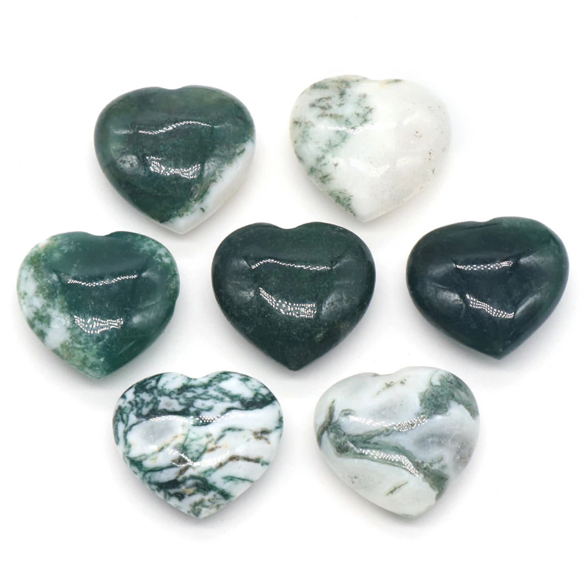 Natural Stone Heart Crystals – Rose Quartz, Amethyst & Gemstone Ornaments