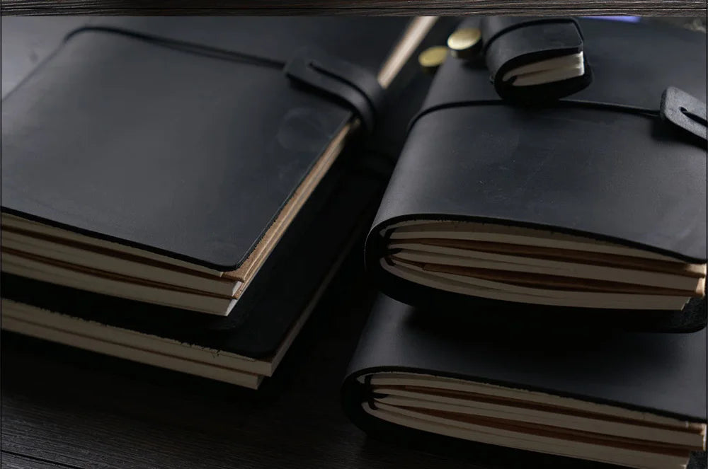 Genuine Leather Refillable Travel Journal – Handmade Retro Diary & Sketchbook