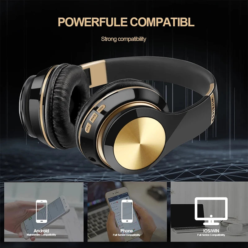 Foldable Bluetooth Sport Headphones – Bass, Comfort, & Wireless Freedom