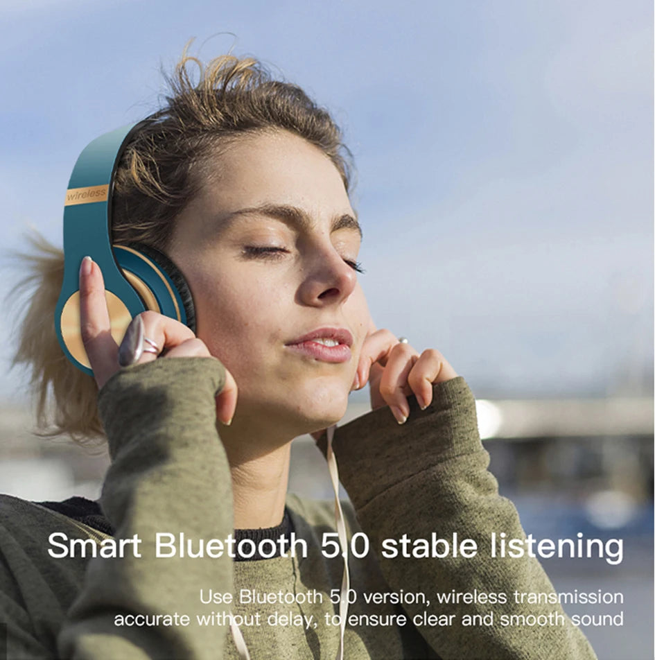 Foldable Bluetooth Sport Headphones – Bass, Comfort, & Wireless Freedom