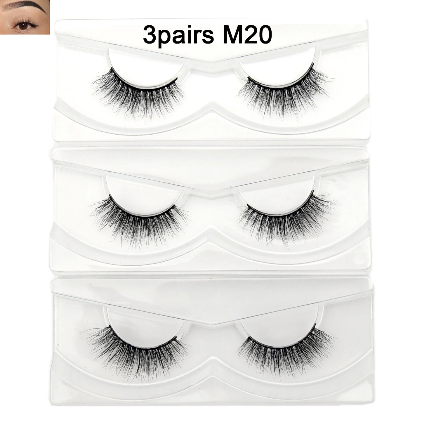 Natural Half Eye False Eyelashes – Soft Mink Look with Lightweight Cotton Band
