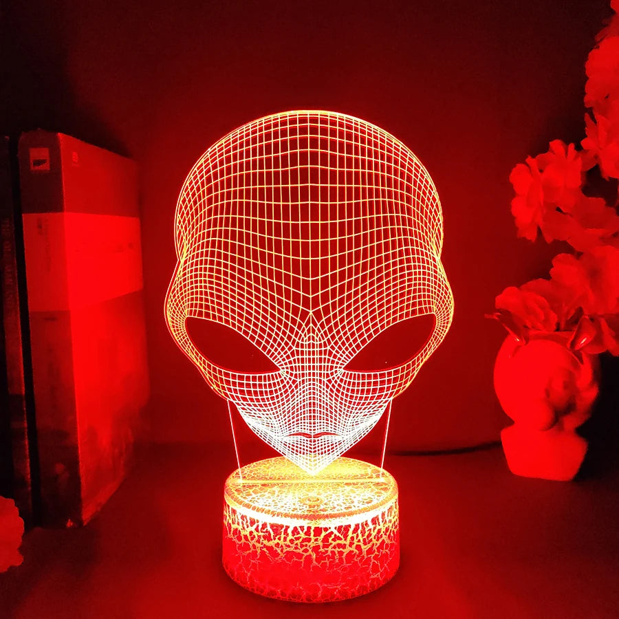 3D Illusion Alien Lamp – Color Changing Night Light