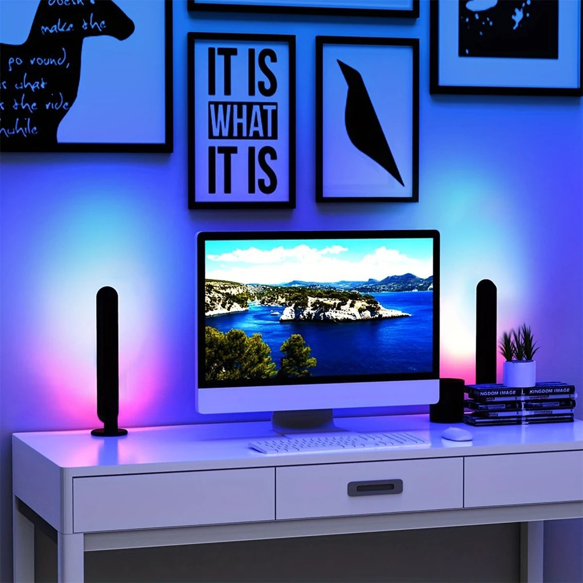 Smart RGB LED Strip Lights with Remote Control – Music Sync Light Bar for Room Atmosphere