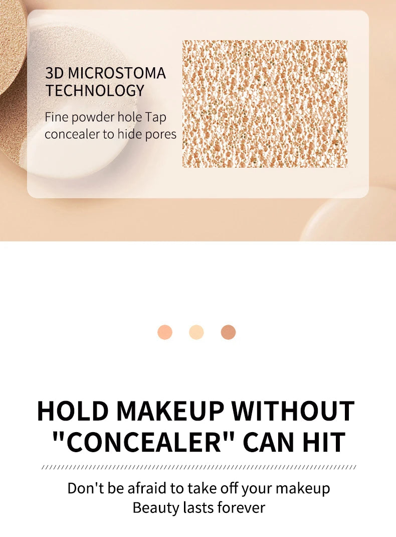 Whitening BB Cream Foundation – Air Cushion Concealer & Brightening Base