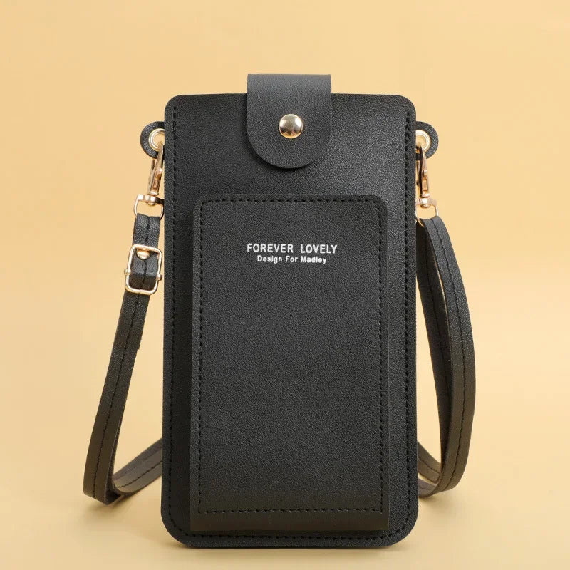 Women’s Touch Screen Crossbody Purse – Soft PU Leather Shoulder Bag with Wallet Function