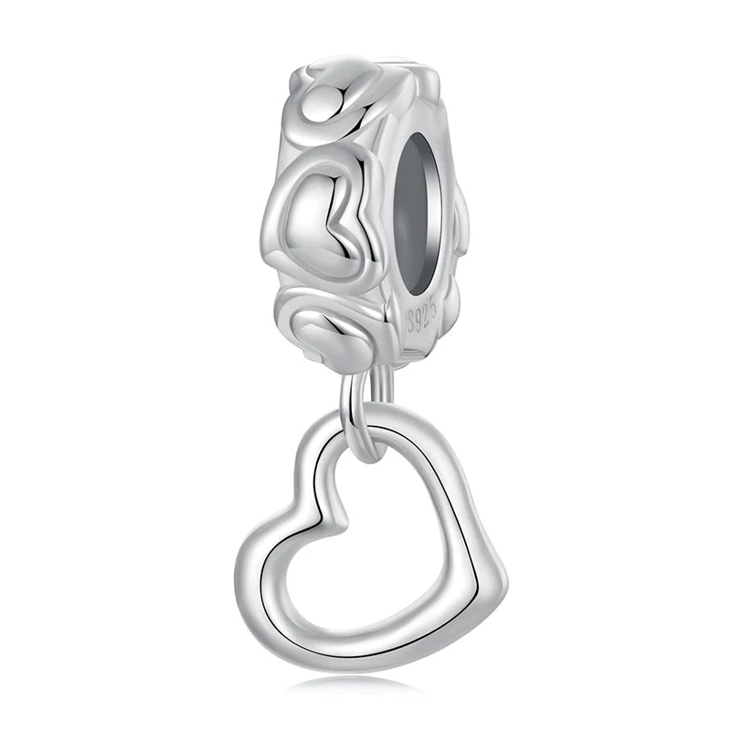 925 Sterling Silver Rainbow Heart Charm β Shine with Every Sparkle