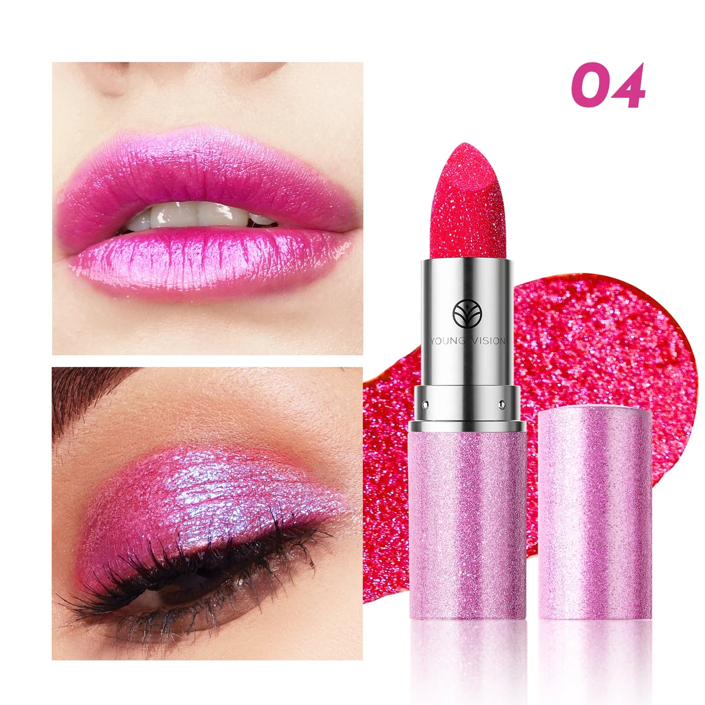 YOUNG VISION Color-Changing Pearl Lipstick – Flash, Glow & Go!