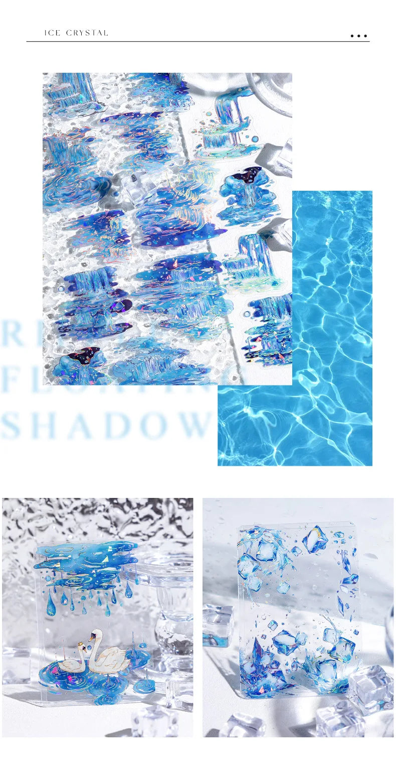 20pcs Kawaii “Boundless Waterspeak” Stickers – Dreamy Decor for Your Journal