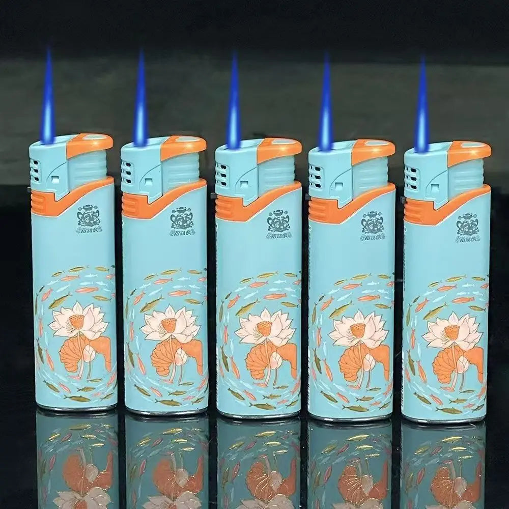 5PCS Jet Torch Flame Lighter Set – Windproof Refillable Butane Gadgets