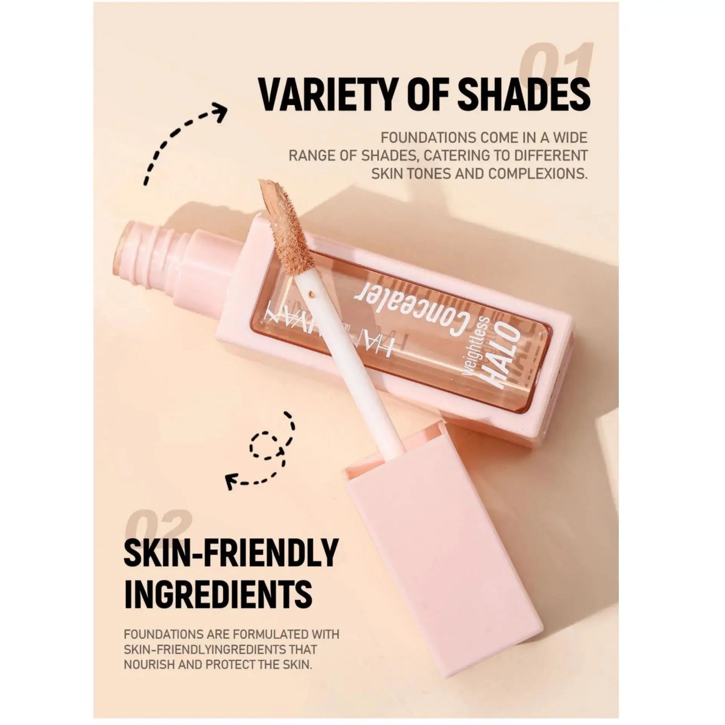 Matte Liquid Concealer – Long-Lasting, Oil-Control & Full Coverage (10ml)