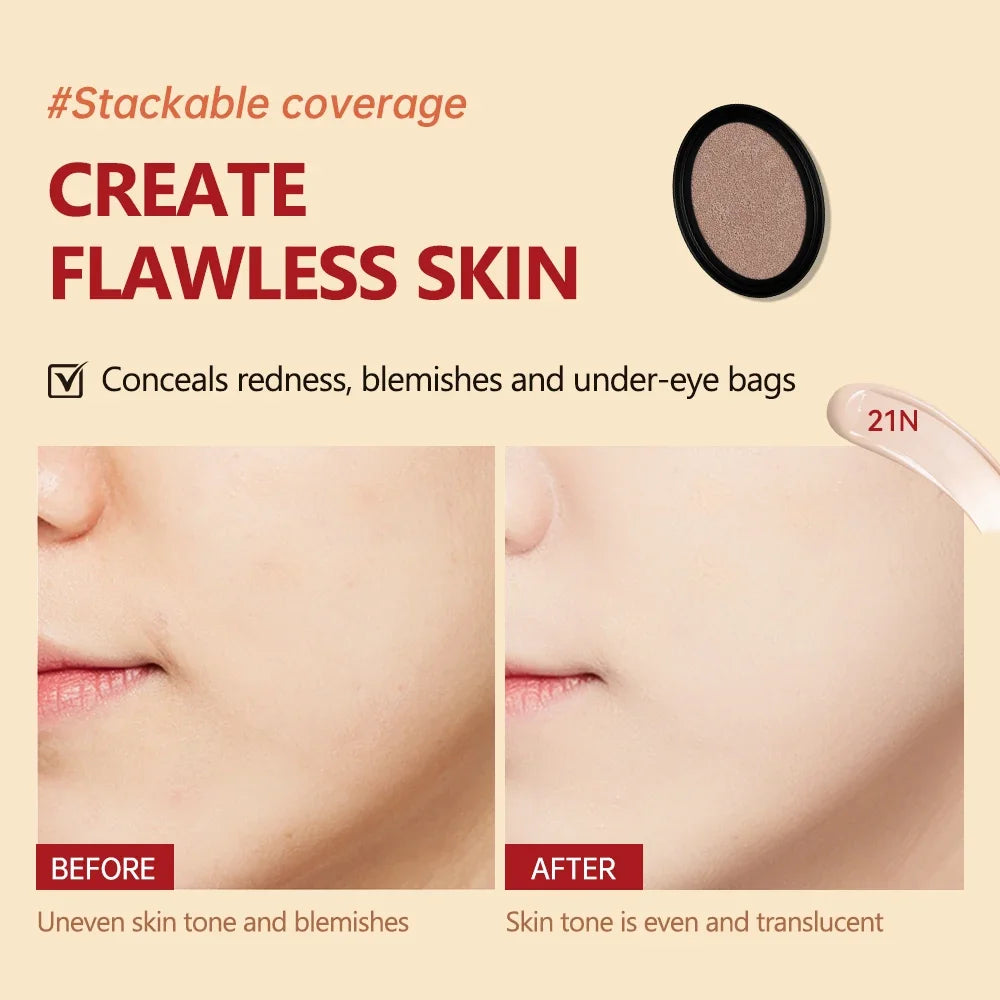 Cushion Refill Foundation – Waterproof, Semi-Matte & Long-Lasting (72H Wear)