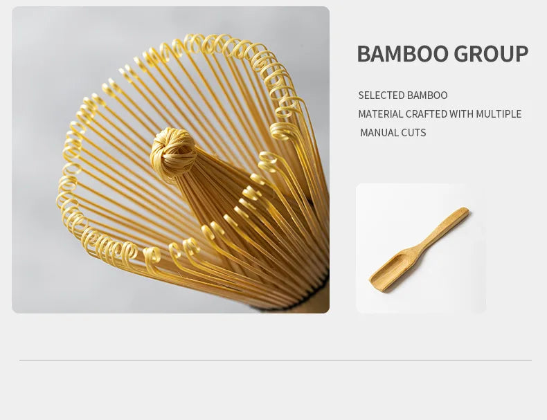 4/5/6PCS Traditional Matcha Tea Set – Bamboo Whisk, Teaspoon, Ceramic Bowl, and Accessories