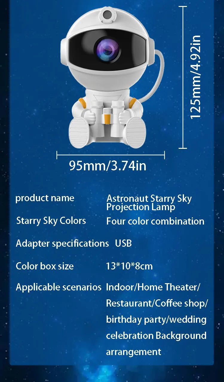 Astronaut Galaxy Projector – Starry Nebula Night Light