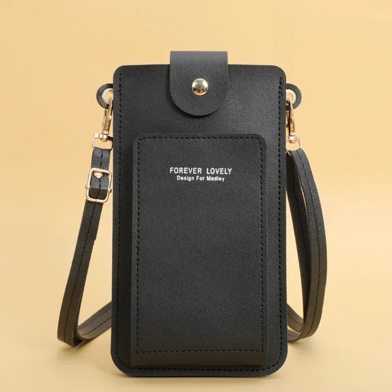 Women’s Touch Screen Crossbody Purse – Soft PU Leather Shoulder Bag with Wallet Function