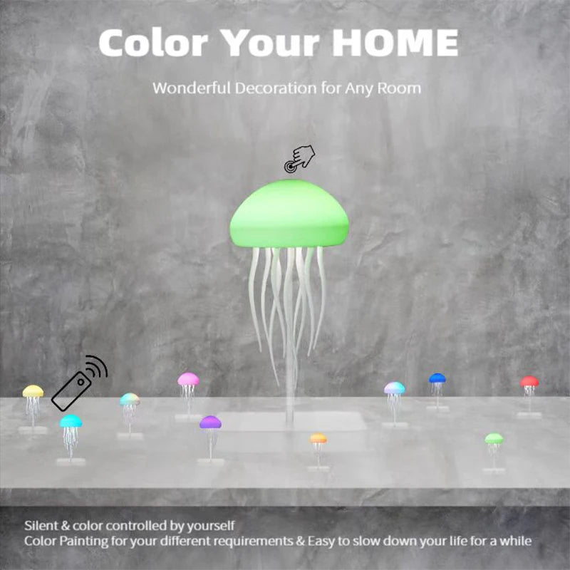 LED Jellyfish Lamp with 9 Tentacles – Colour Gradient Light Effects & Remote Control