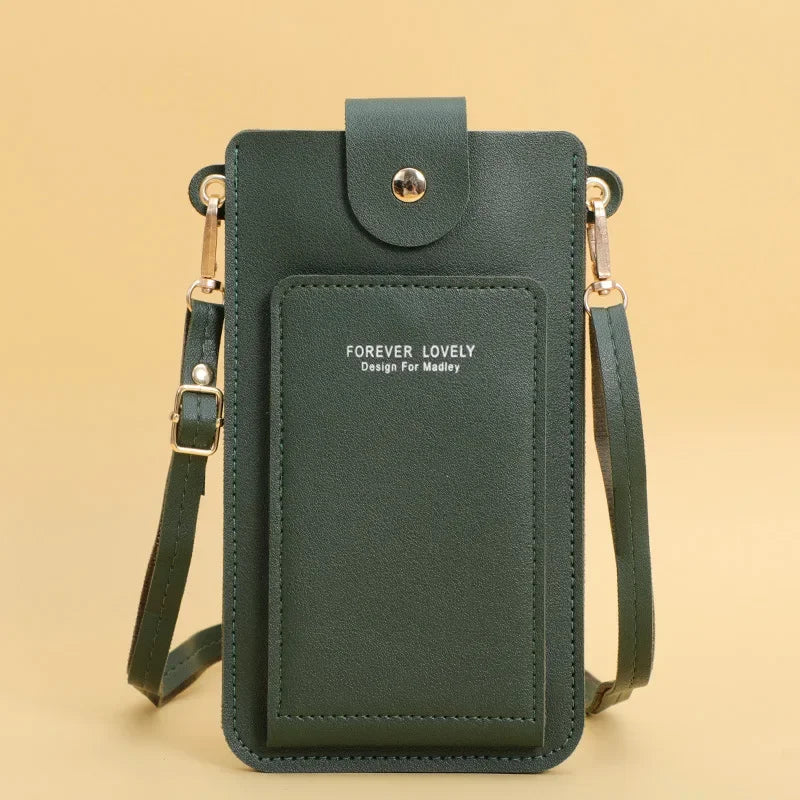 Women’s Touch Screen Crossbody Purse – Soft PU Leather Shoulder Bag with Wallet Function
