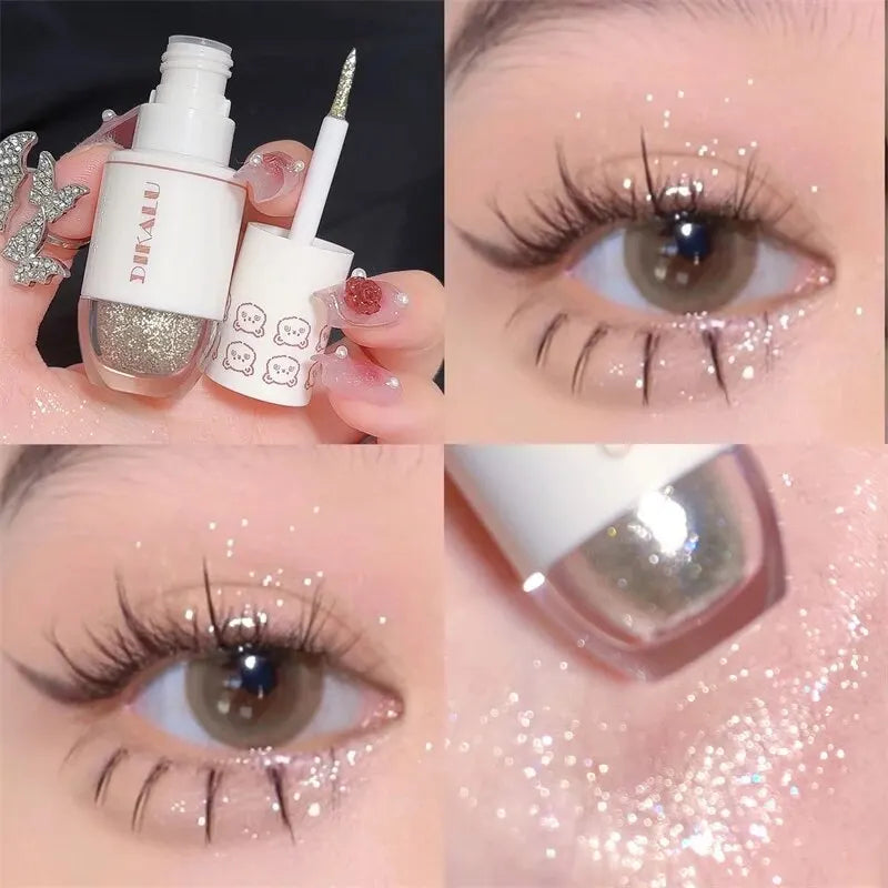 Bear Bowling Ball Liquid Eyeshadow – Super Sparkle Pearl Glitter Eye Makeup
