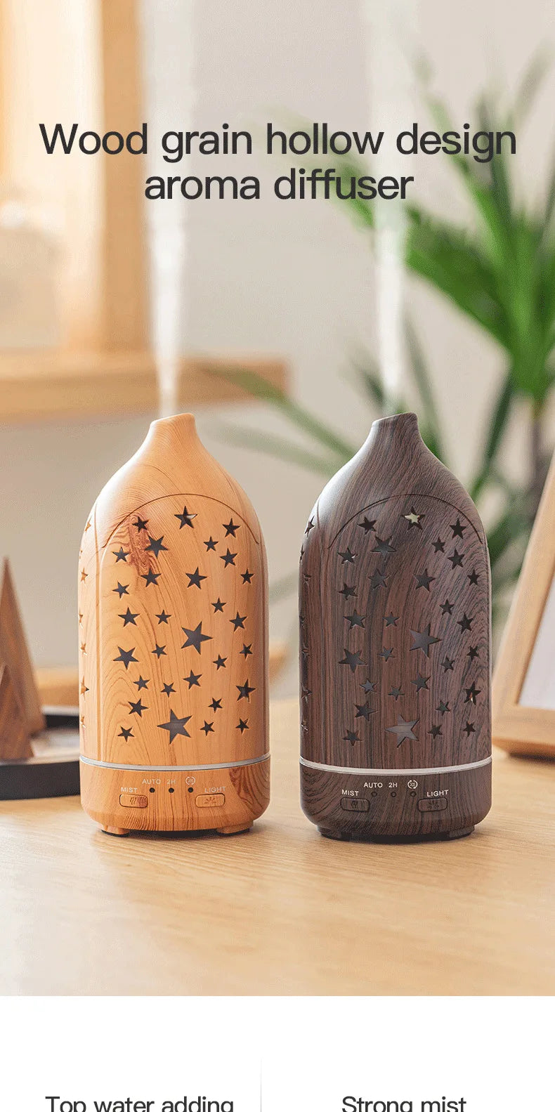Ultrasonic Essential Oil Diffuser – 100ml LED Aromatherapy Humidifier with Adjustable Mist Modes