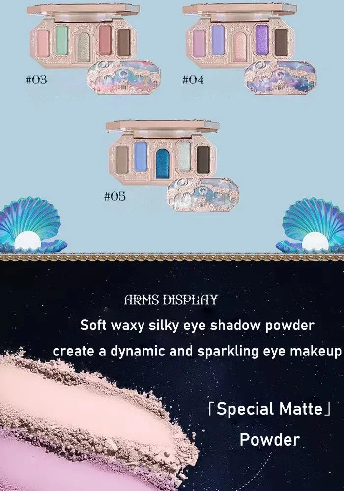 Flower Knows Moonlight Mermaid Eyeshadow Palette – 8 Magical Shades to Mesmerize