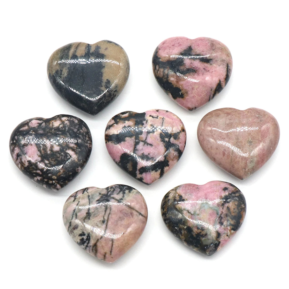 Natural Stone Heart Crystals – Rose Quartz, Amethyst & Gemstone Ornaments