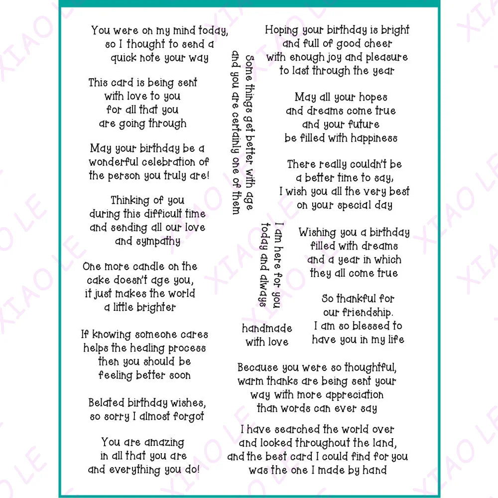 Holiday & Birthday Wishes Metal Cutting Dies – DIY Craft & Scrapbooking Stencils