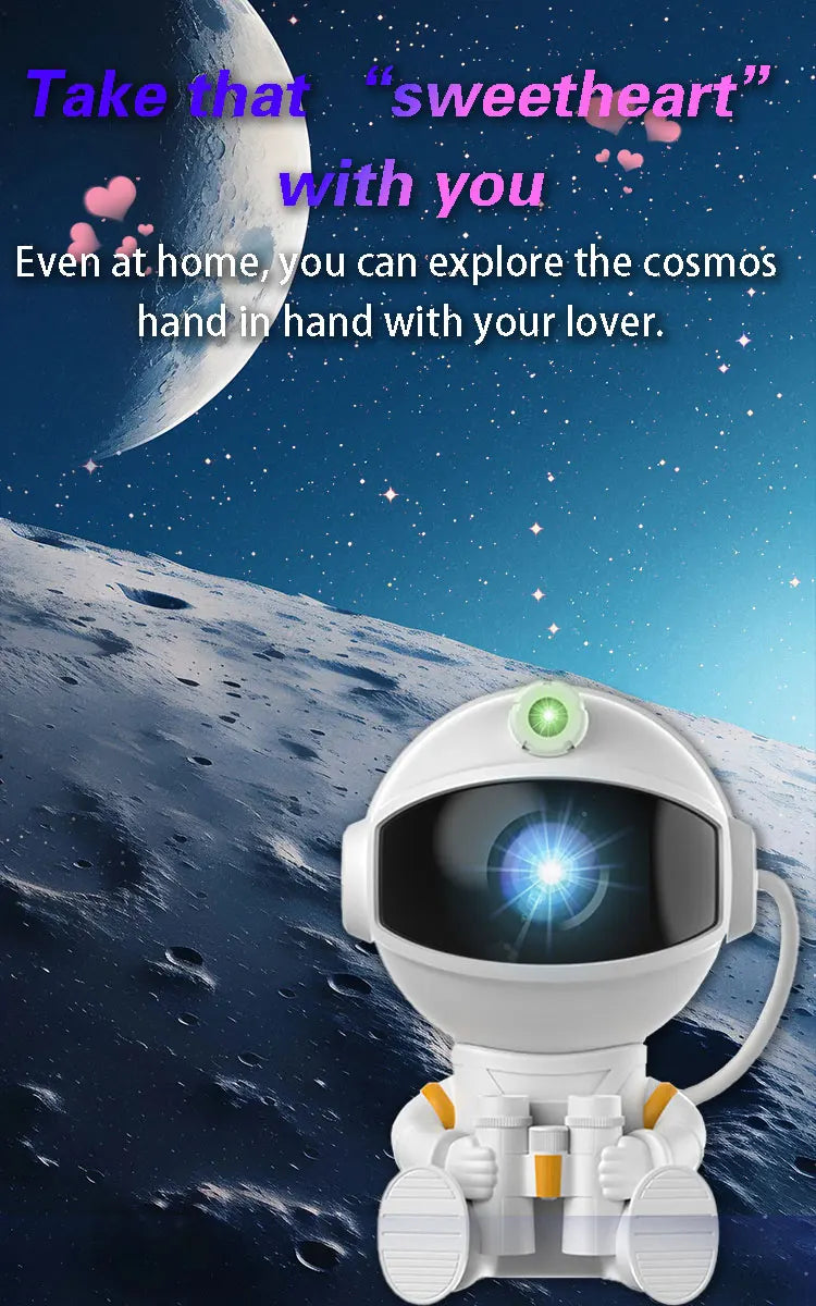Astronaut Galaxy Projector – Starry Nebula Night Light