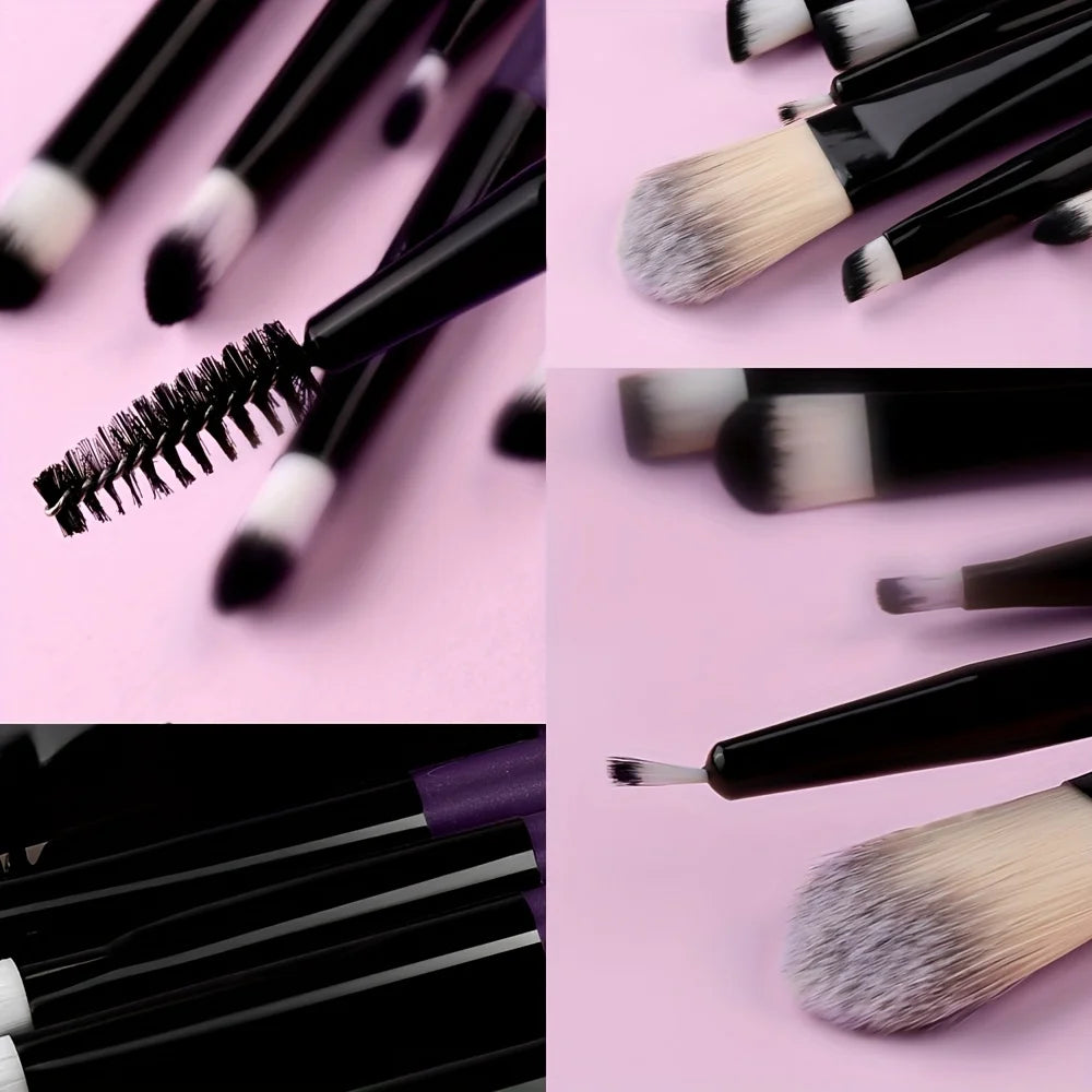 8/20-Piece Eye Makeup Brush Set – With Optional Sponges & Puffs