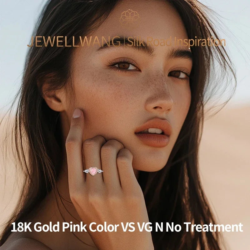 18K Gold Heart-Shaped Lab-Grown Pink Diamond Ring – Love Refined