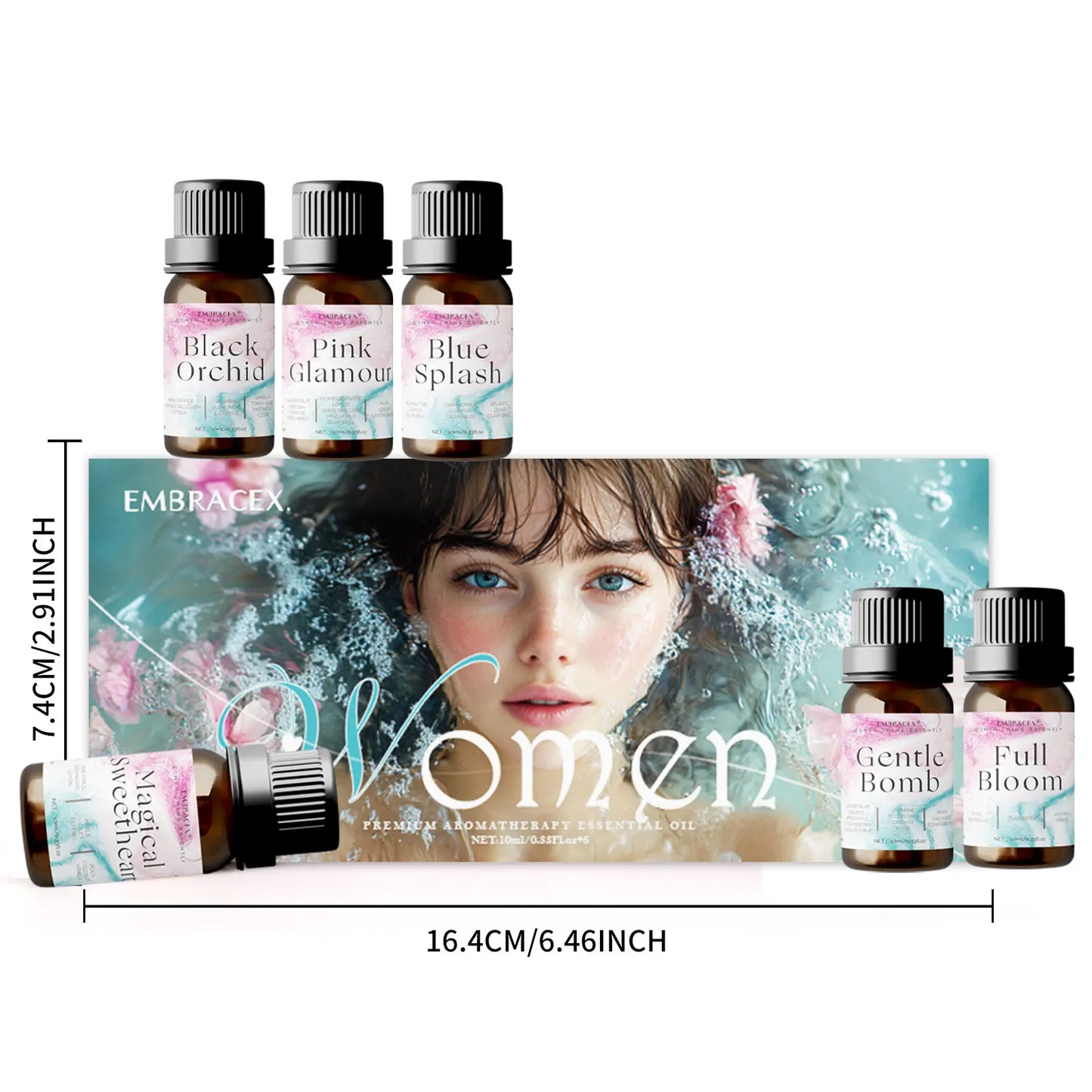 6-Piece Women’s Perfume Essential Oil Gift Set – Fragrance Oils for Diffusers, Candles & Soap Making