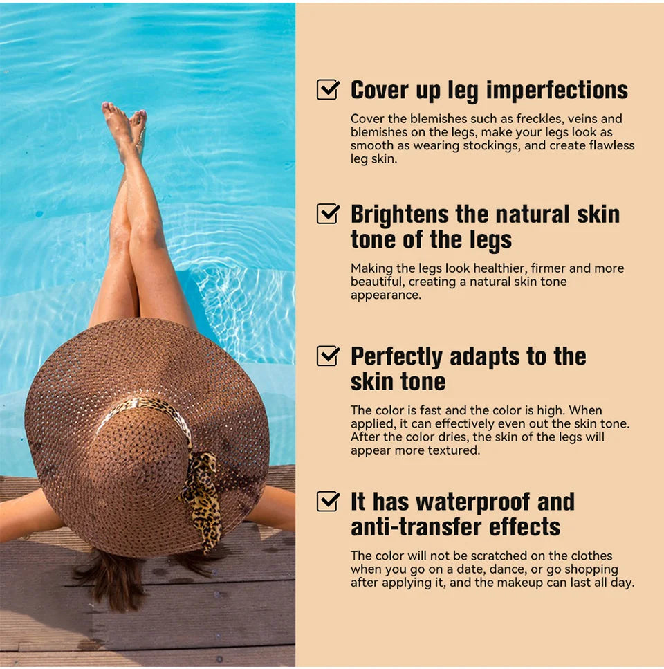 Waterproof Body & Leg Makeup Lotion – Medium Bronze Foundation Cream (118g)