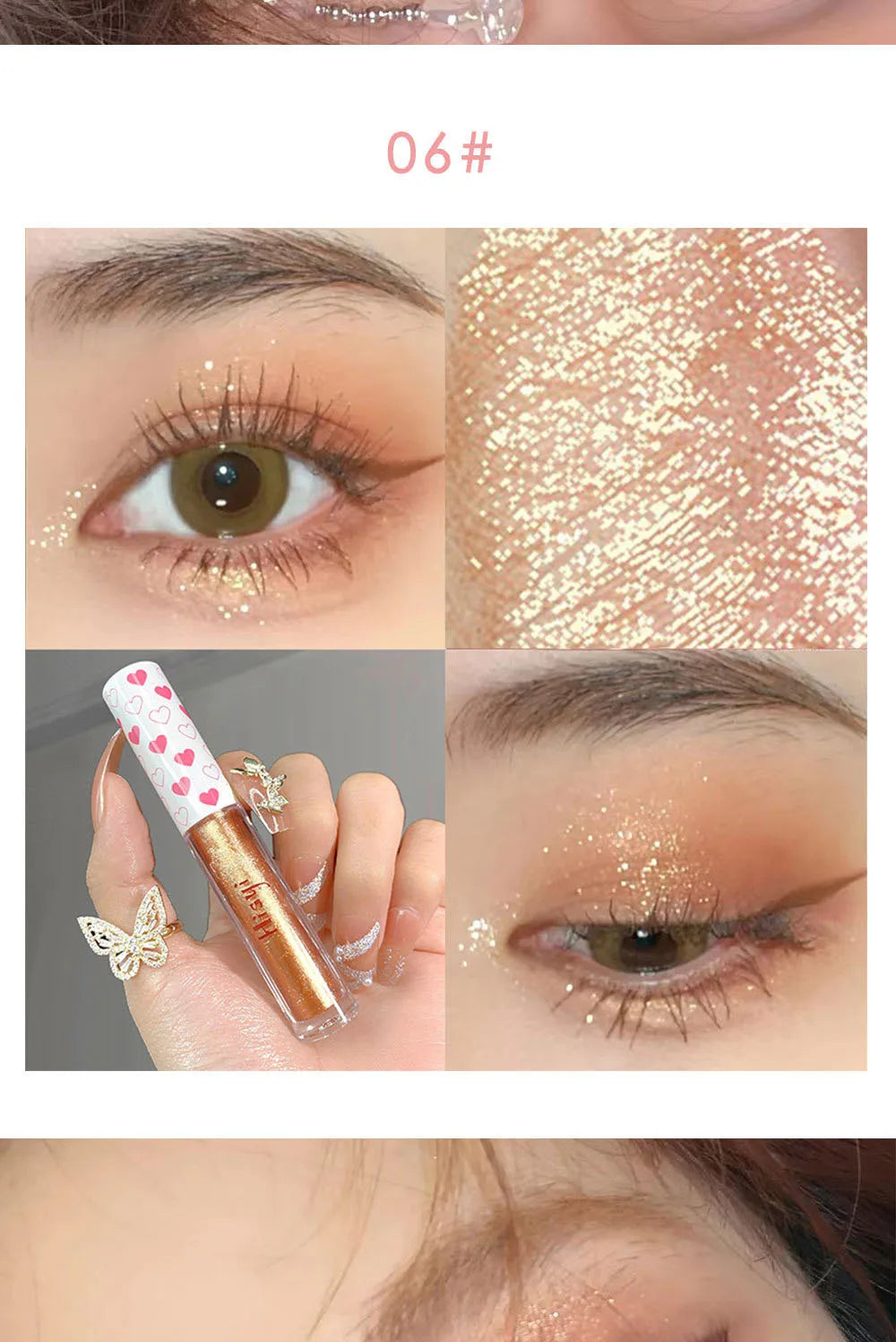 6 Colors Glitter Liquid Eyeshadow