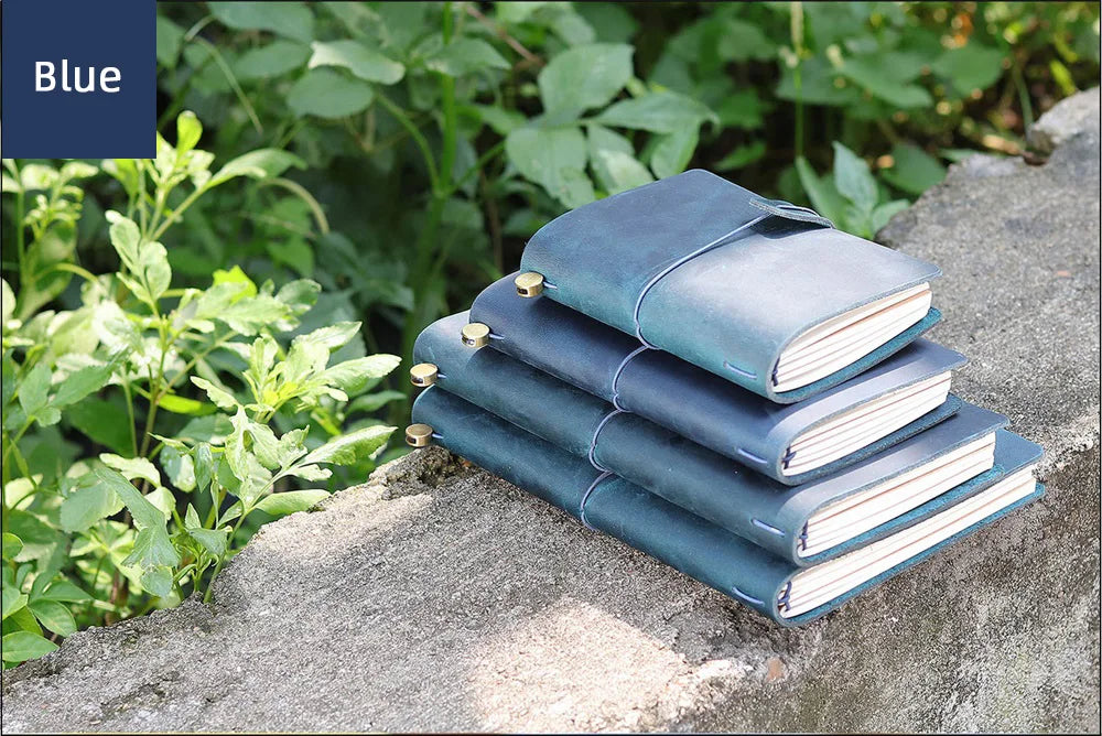 Genuine Leather Refillable Travel Journal – Handmade Retro Diary & Sketchbook
