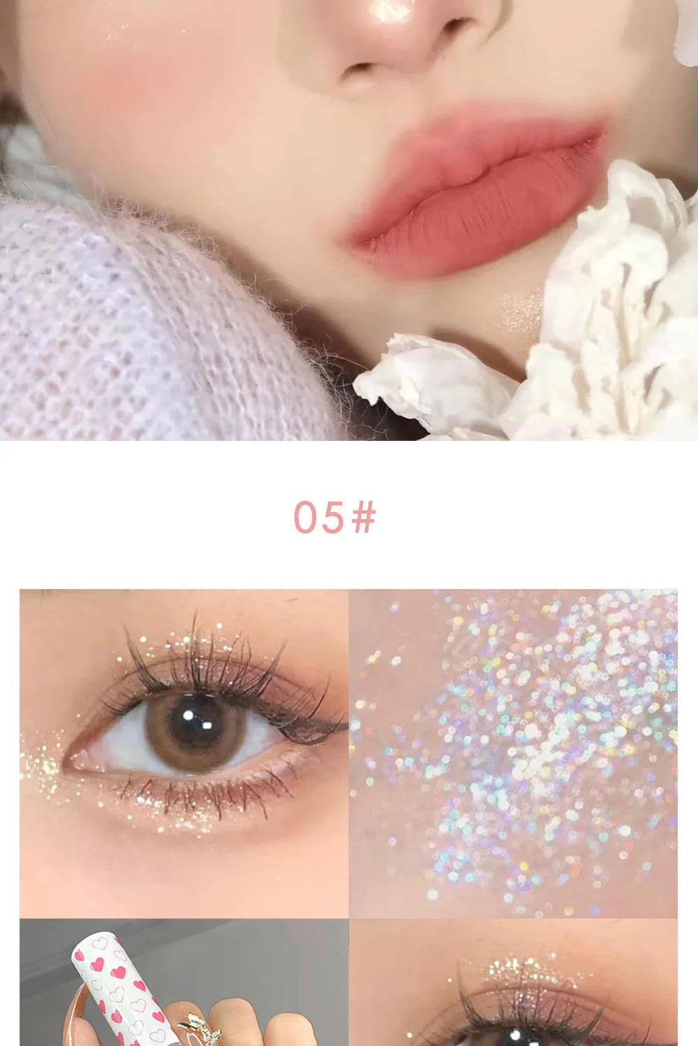 6 Colors Glitter Liquid Eyeshadow