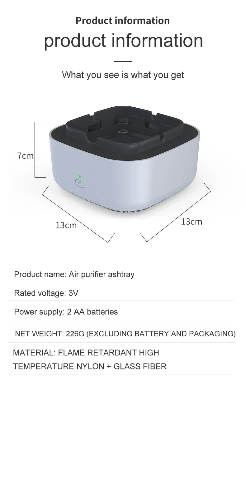Smart Air Purifier Tray – Portable Anion Purification Gadget for Home & Car