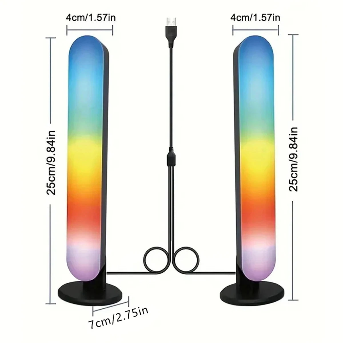 Smart RGB LED Strip Lights with Remote Control – Music Sync Light Bar for Room Atmosphere