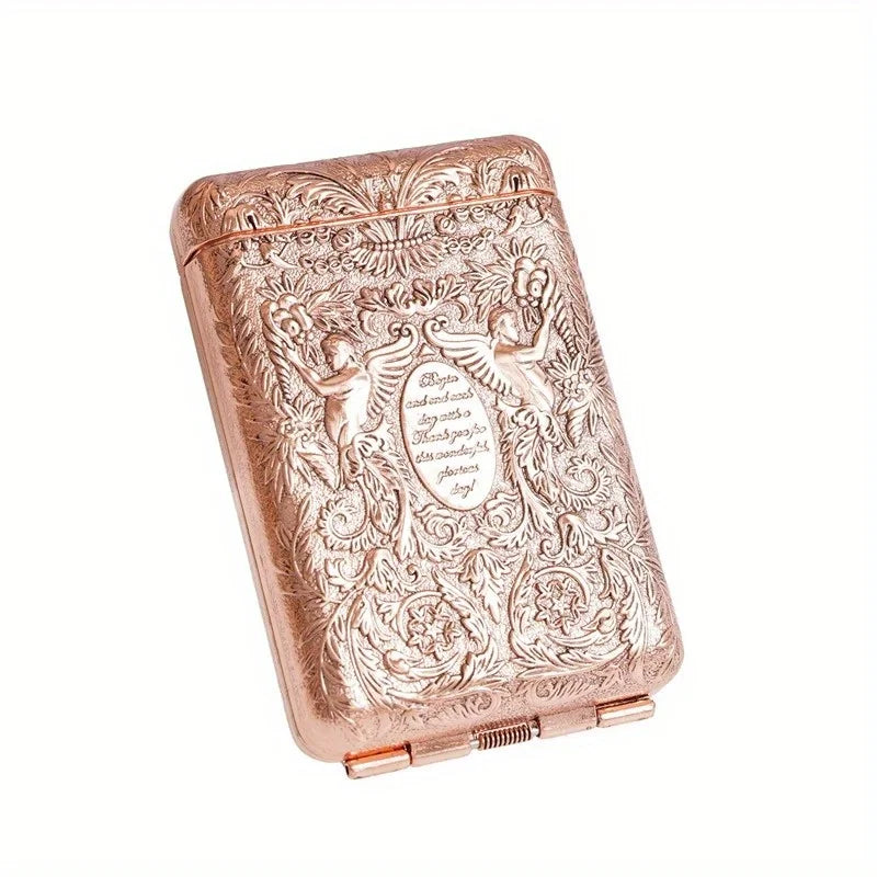 Retro Hand-Carved Metal Storage Case – Portable Pocket Organizer Box