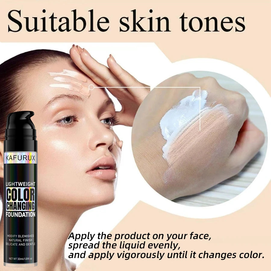 Magic Color Changing Foundation – Soft Matte, Long-Lasting & Hydrating Base (1PC)
