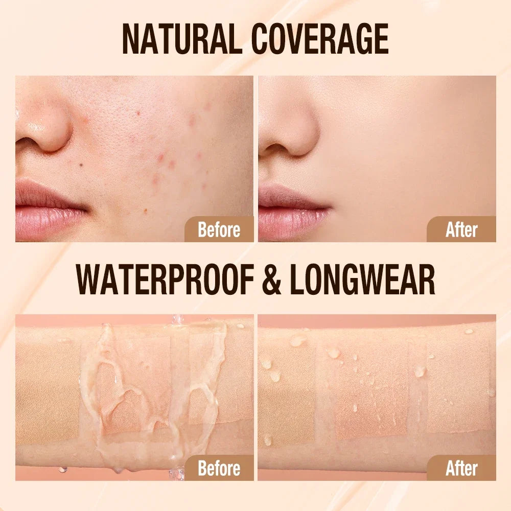 O.TWO.O Liquid Foundation Cream – High Coverage, SPF30 & Waterproof Base (30ml)