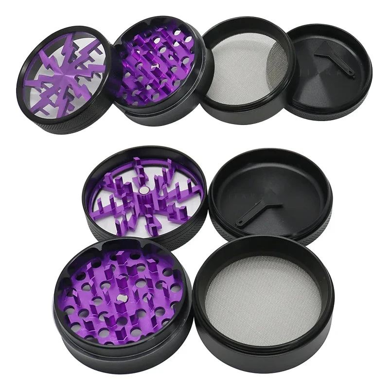 63mm Premium Zinc Alloy Grinder – 4-Layer Multifunctional Herb & Spice Crusher