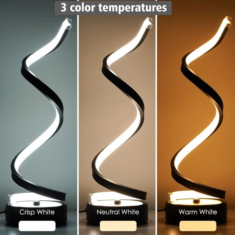 Classic Spiral LED Table Lamp – Modern Minimalist Design
