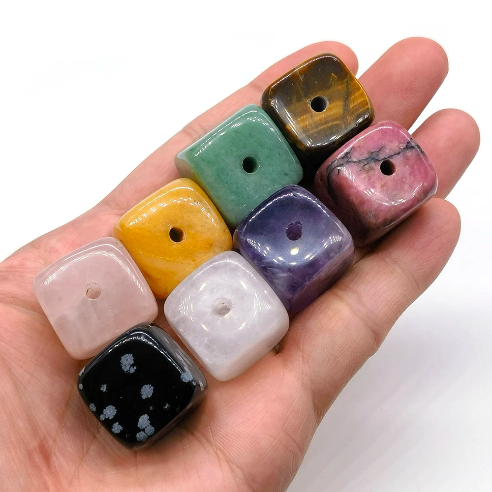 Square Crystal Incense Holder – Natural Stone Censer Base for Sticks & Coils