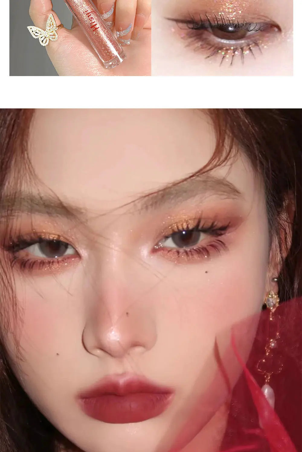 6 Colors Glitter Liquid Eyeshadow