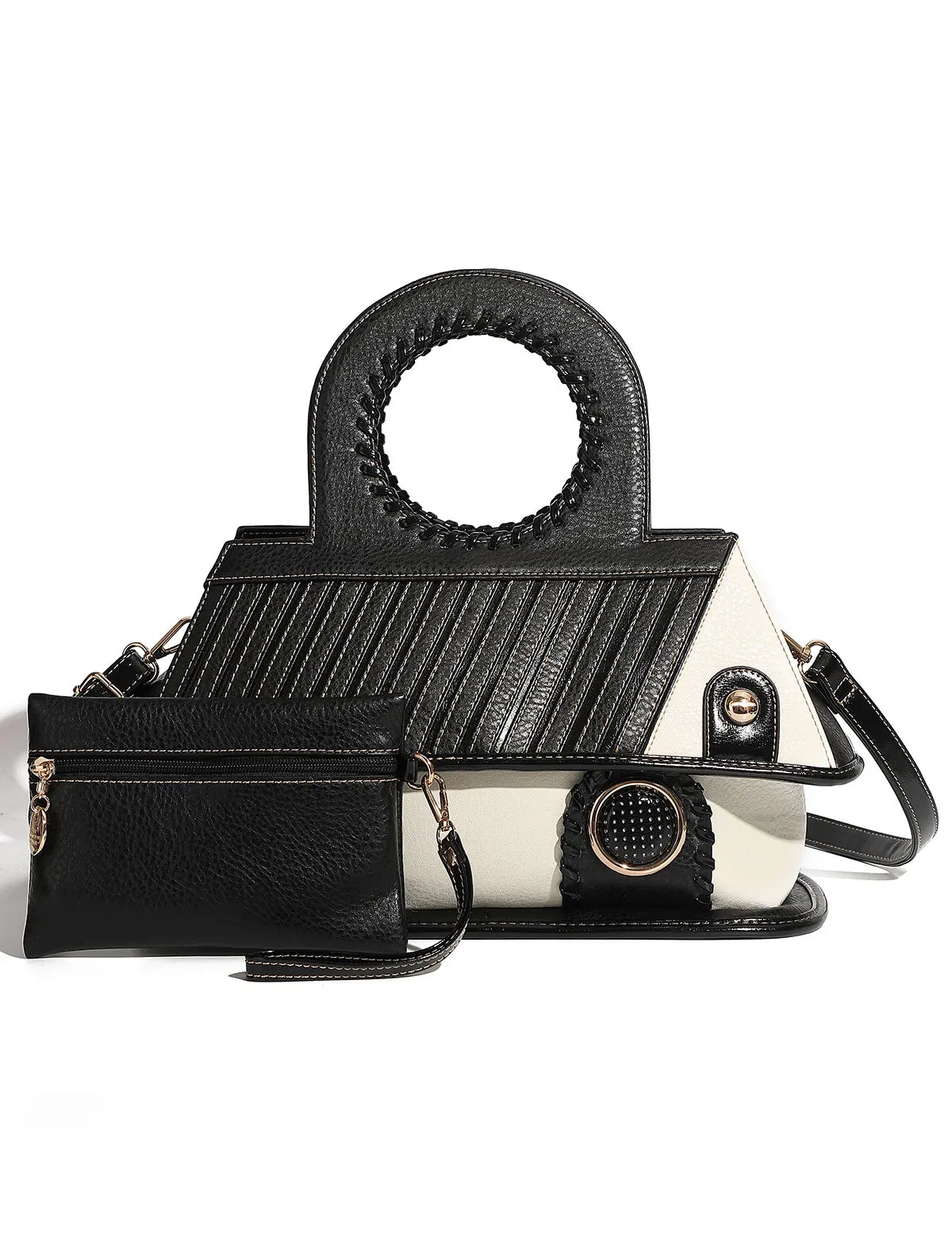 Large Capacity Women’s Leather Purse – Fashion Top Handle & Crossbody Handbag