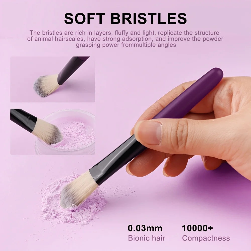 8/20-Piece Eye Makeup Brush Set – With Optional Sponges & Puffs